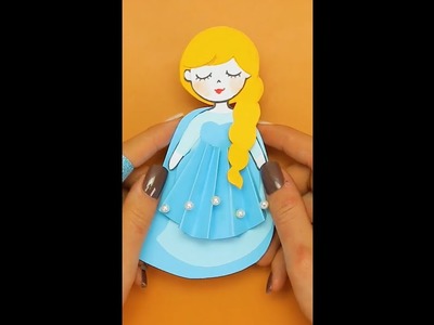 DIY crafts for kids 4 ????| Frozen Elsa | Paper craft art | Amazing crafts #shorts