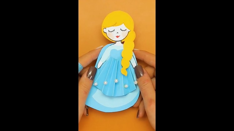 DIY crafts for kids 4 ????| Frozen Elsa | Paper craft art | Amazing crafts #shorts