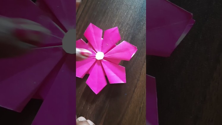 DIY origami paper flower making #shorts #youtubeshorts #sangeetavvishwakarma