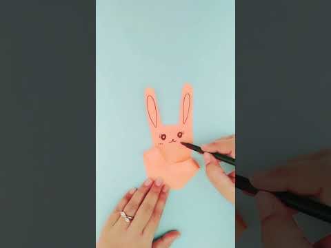 Diy palm cat greeting card 2022 | how to make origami paper palm size cat greeting card 2022-#shorts