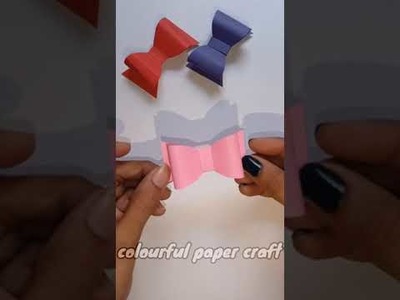 DIY Paper Bow. How To Make Bow for Gift Box. Paper Craft Ideas. #shorts (1-minute video)