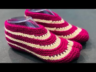 Easy and Beautiful Knitting Pattern For Ladies Socks.Shoes.Jutti.Jurab Anguthe Wali # 494