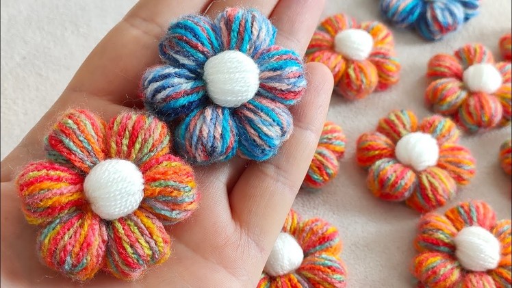 Easy crochet puff flower making -- Crochet Puff Stitch Flower