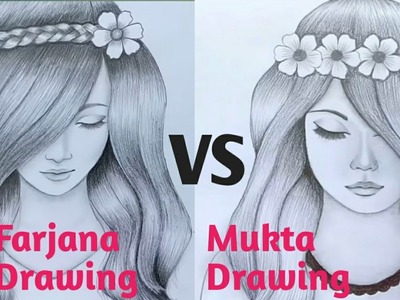 Farjana Drawing Academy drawings vs Mukta easy art drawings #shorts