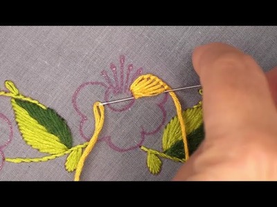 Flower Embroidery Tutorial for Beginners, Cute Flower Designs Sewing Class, Easy Embroidery