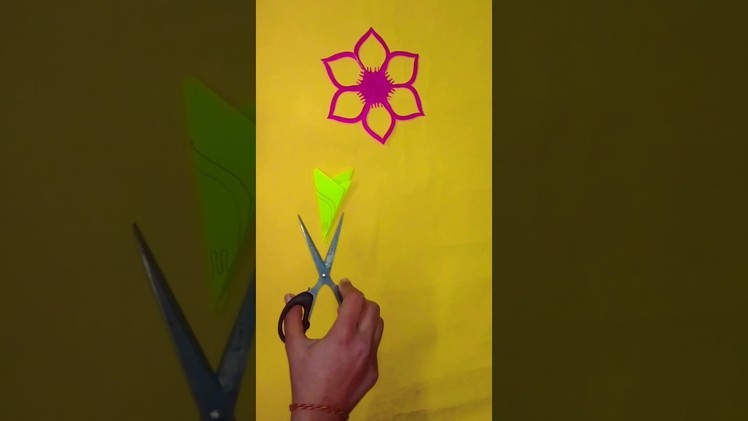 Flower making with paper | paper craft #shorts