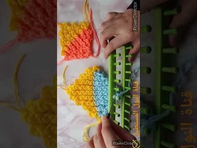 Granny square loom knitting
