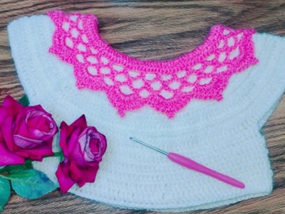 How To Crochet A Easy Collar Nack. How To Crochet  A Beautiful Yoke