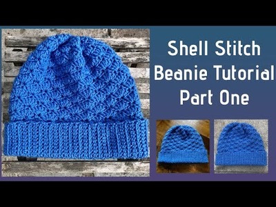 How To Crochet A Shell Stitch Beanie - Hat Tutorial Part One - Slow & Easy Crochet - Dazola Designs