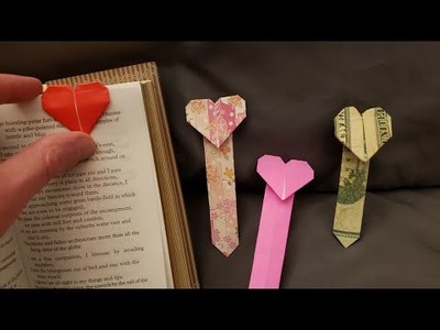 How to make a Heart Bookmark - Origami Tutorial!