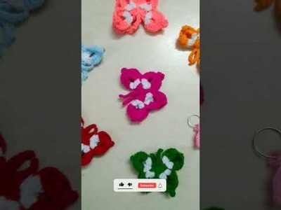 How To Make Keychain | Crochet Keychain | Keychain For Sell | Butterfly Keychain | #Shorts