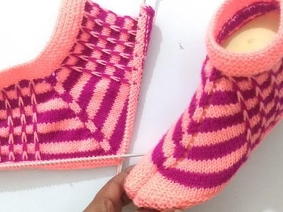 Knitting Ladies Thumb Shoes , Socks , Slippers
