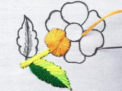New fantasy flower embroidery work with easy sewing steps - beginners embroidery guide step by step
