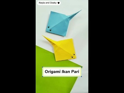 ORIGAMI IKAN PARI | ORIGAMI STINGRAY | Paper crafts Easy | Origami Easy No glue #Shorts