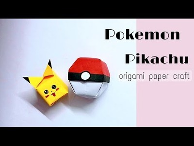 Origami pokeball | how to make pokemon pikachu pokeball | Diy paper toy craft #origami #papercrafts