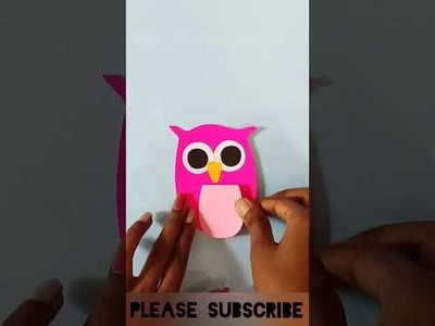 Owl making craft idea #youtubeshorts vedio #craft with sangam