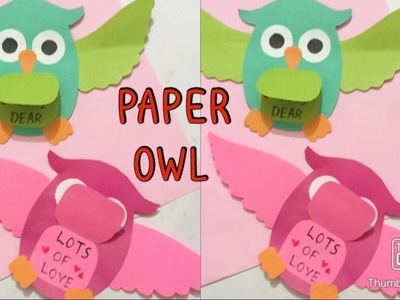 PAPER OWL CARD | How to make paper owl card | diy owl | easy card crafts |