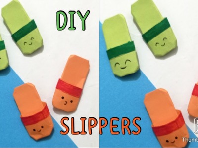 PAPER SLIPPERS | How to make paper slippers | diy origami slippers | diy mini slippers |