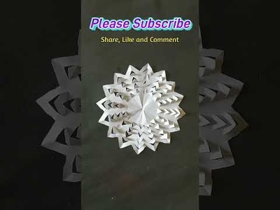 Paper snowflake.paper cutting.paper craft#shorts