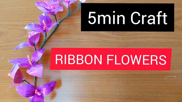 RIBBON FLOWERS VERY EASY AND BEAUTIFUL FLOWERS