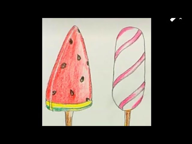 #Shorts|How to draw Ice lollies step by step|Pencil tutorial|Simple and easy drawings|Mina's Bucket