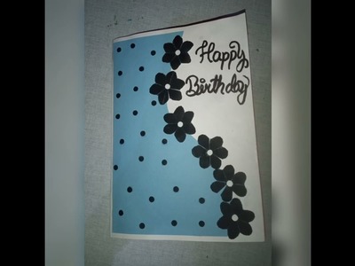 Simple birthday card making #craft #shortvideo