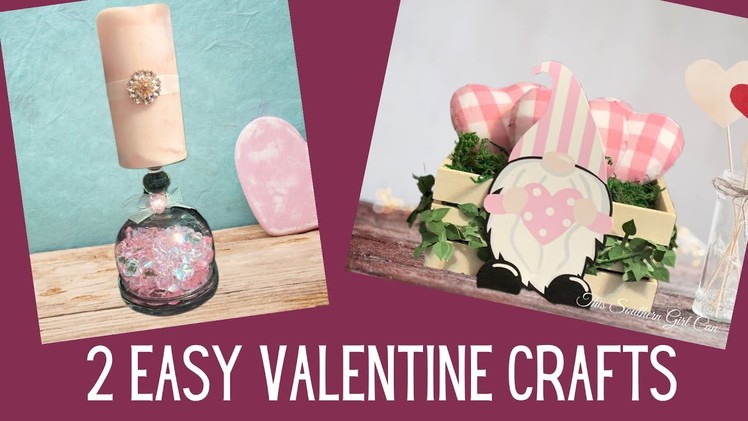 Valentine’s Day Crafts: 2 Easy Valentine DIYs | Valentine Gnome Craft | Valentine Candleholder