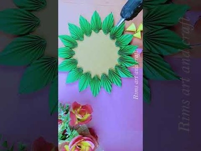 Wallmate. Easy paper flower wall hanging. Wall hanging craft ideas #shorts #youtubeshorts