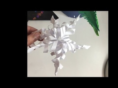 3D paper snowflake art #shorts #art #winter #snowflake #craft