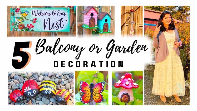 5 Amazing Balcony or Garden Decoration || Garden DIY ???? || Balcony Decorating Ideas ||DIYwithKANCHAN