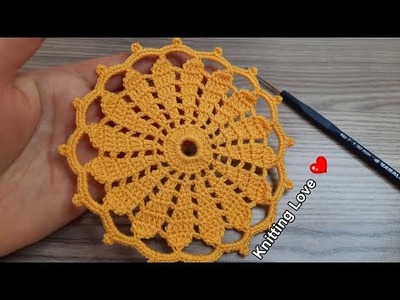 AMAZING Beautiful Crochet Flower Design Crochet online tutorial for beginners Tığ işi Örgü 2022