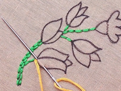 Amazing but easy hand embroidery work for dress designs - cute needle work - handmade flower pattern