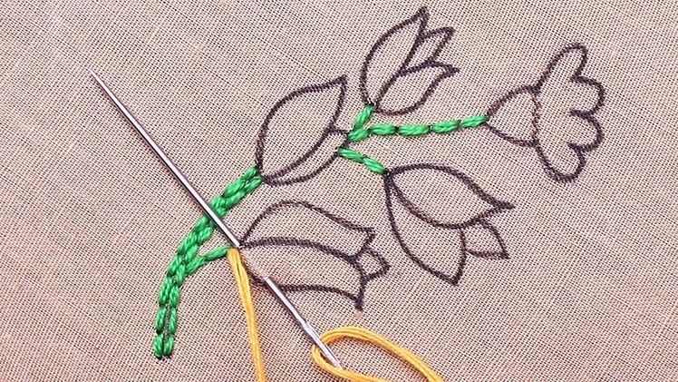 Amazing but easy hand embroidery work for dress designs - cute needle work - handmade flower pattern