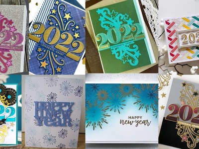 Awesome handcrafted cards designs ideas#Diy cards craft ideas#Happy new year cards#2022 cards craft