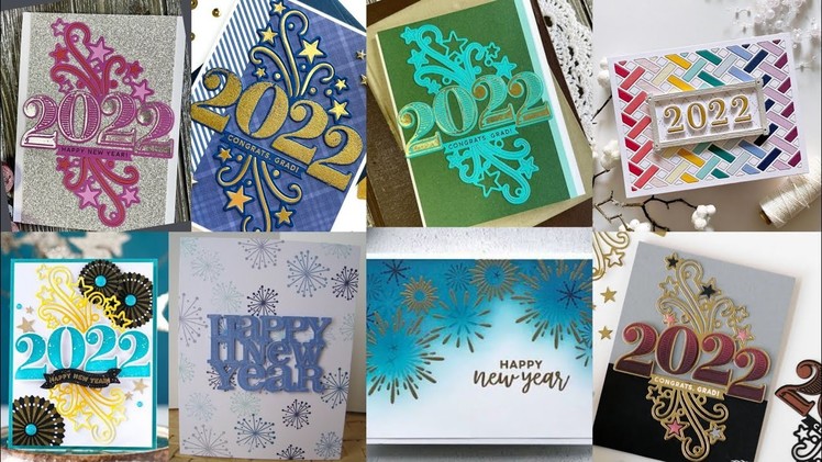 Awesome handcrafted cards designs ideas#Diy cards craft ideas#Happy new year cards#2022 cards craft