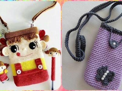 Basic hand-knitted CROCHET Mobile cover Designs||New embroidered mobile pouch Ideas