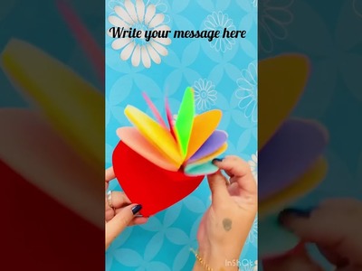 Beautiful Handmade Happy New Year 2022 Card Idea | 3D Heart Card |#shorts