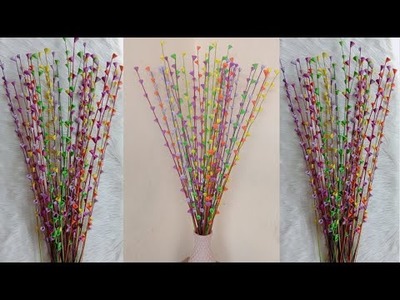 Broom Sticks Craft idea and Foam || Bunga Sudut Ruangan dari Sapu lidi dan Foam