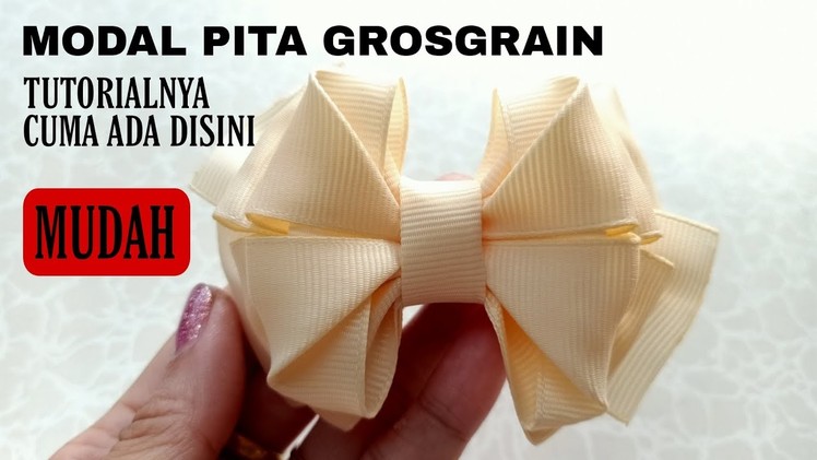 Cara Membuat Pita || Tutorial Membuat Pita dari Tali Pita || Simple Hair Bow Tutorial