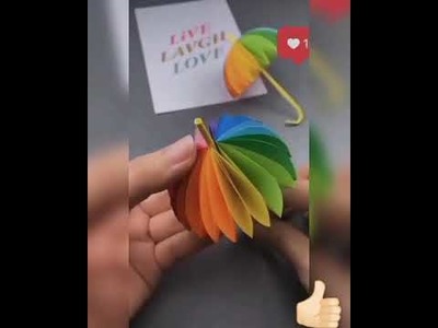 Colourfull paper umbrella making video ????????????☂️