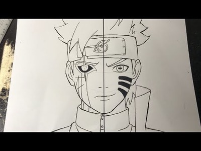 Como Desenhar o BORUTO. NARUTO - How to draw Naruto and Boruto