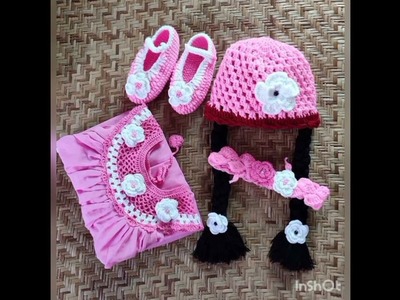 Crochet baby dress.kushi Kata baby dress.কুশিকাটার বেবি ড্রেস