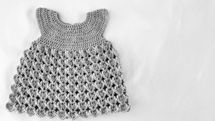 Crochet baby dress Luna 2022  | app. 9 - 12 months - how to crochet a baby dress | beginner  (ASMR)