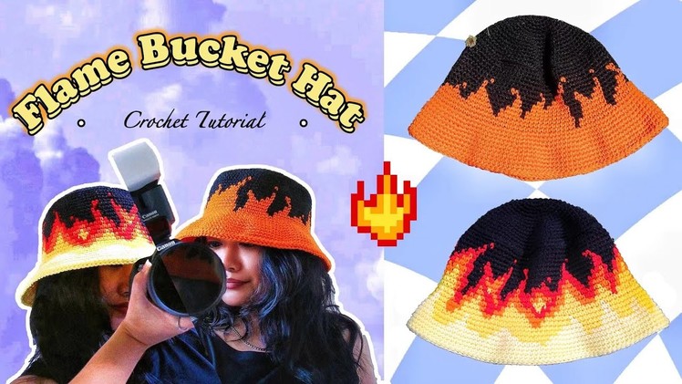 Crochet Flame Bucket Hat | How to Crochet - Simple Version