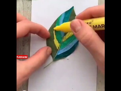 Diy cards # easy cards making using leaf #art#diy#viral# easy shorts