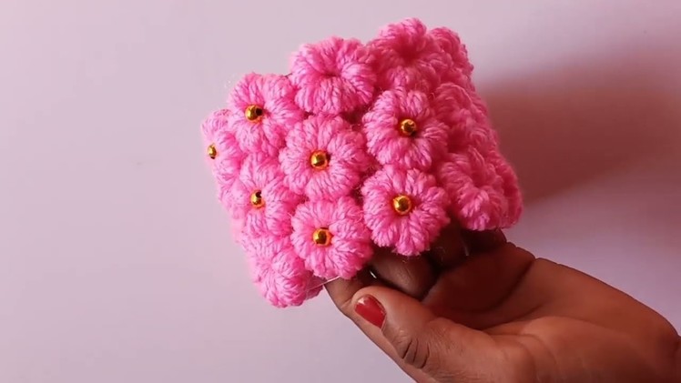 DIY easy plastic bottle basket  Woolen basket making idea Wool craft Home decor ideas homemade gift