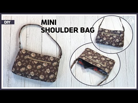DIY Make a mini shoulder bag. Free pattern. sewing tutorial  [Tendersmile Handmade]