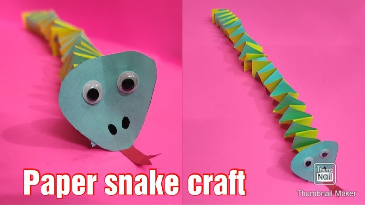 DIY Paper snake craft for kids, # easy craft ideas, # art and craft lab