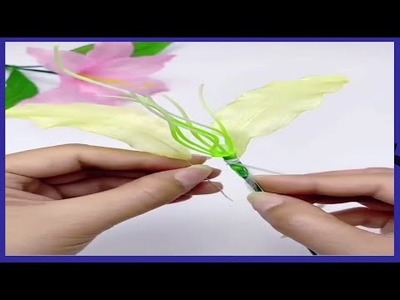 DIY Satin Ribbon Flowers, How to Make Ribbon Crafts,Best Ribbon Decoration Ideas#16