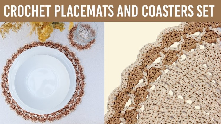 Easy Crochet Placemats and Matching Coasters Tutorial
